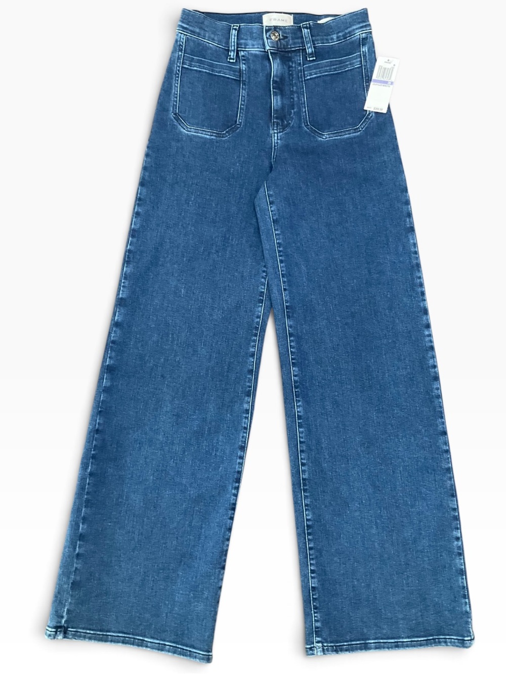 Frame Le Slim Palazzo Modernist Pocket Jeans Wide Leg Size 26 NWT